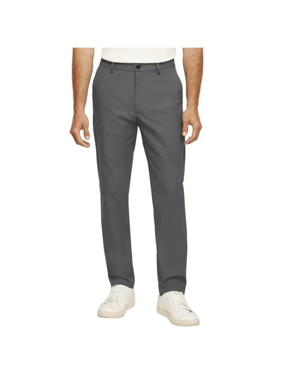 Banana Republic Flat Front Tech Pants Men's 34x29 Gray  Polyester